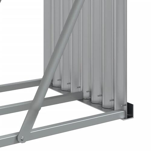 Brændestativ 300x45x100 cm galvaniseret stål antracitgrå