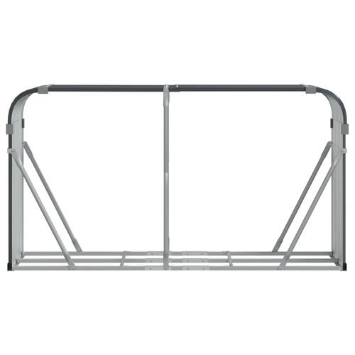 Brændestativ 180x45x100 cm galvaniseret stål antracitgrå