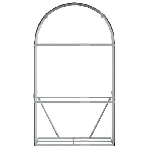 Brændestativ 120x45x210 cm galvaniseret stål brun