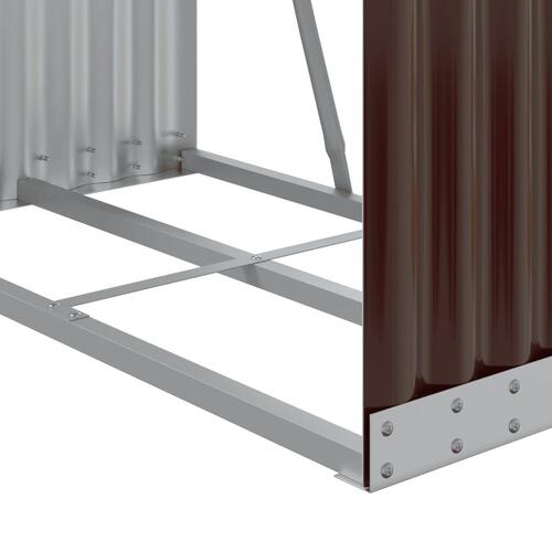 Brændestativ 80x45x190 cm galvaniseret stål brun