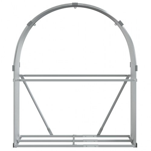 Brændestativ 120×45×140 cm i galvaniseret stål - sølvfarvet