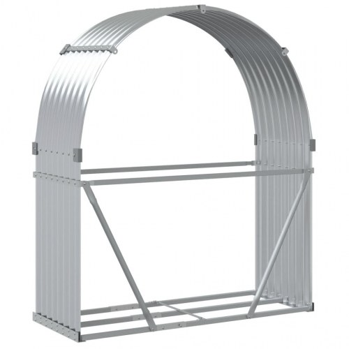 Brændestativ 120×45×140 cm i galvaniseret stål - sølvfarvet