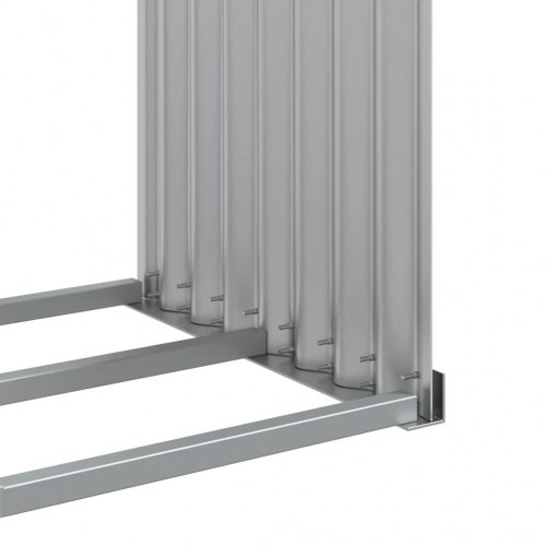 Brændestativ 120×45×140 cm i galvaniseret stål - sølvfarvet