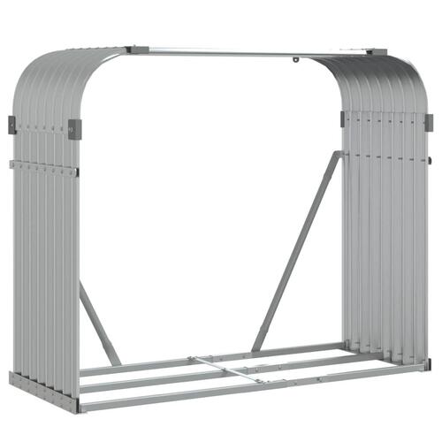 Brændestativ 120x45x100 cm galvaniseret stål sølvfarvet