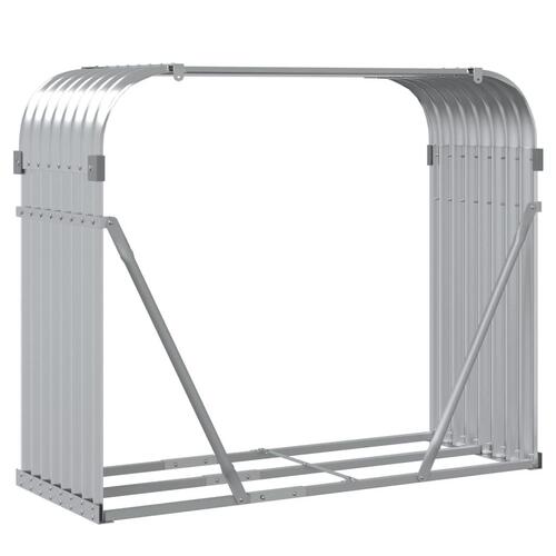 Brændestativ 120x45x100 cm galvaniseret stål sølvfarvet