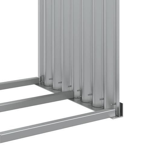 Brændestativ 120x45x100 cm galvaniseret stål sølvfarvet