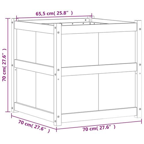 Plantekasse 70x70x70 cm massivt douglasgran