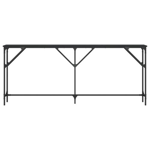 Konsolbord 180x23x75 cm konstrueret træ sort