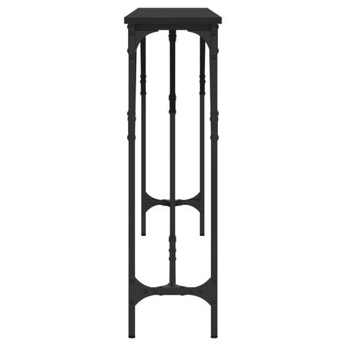 Konsolbord 180x23x75 cm konstrueret træ sort
