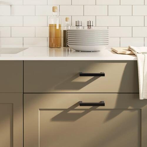 Skabshåndtag 20 stk. 96 mm rustfrit stål sort