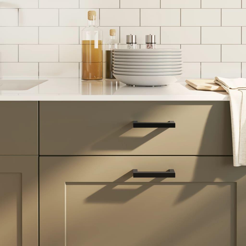 Skabshåndtag 20 stk. 96 mm rustfrit stål sort