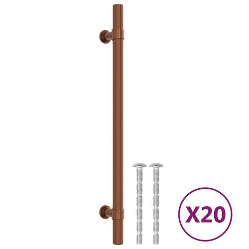 Skabshåndtag 20 stk. 192 mm rustfrit stål bronzefarvet