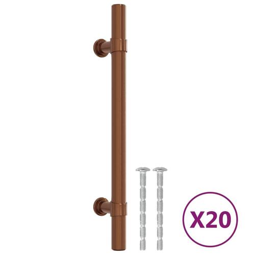 Skabshåndtag 20 stk. 128 mm rustfrit stål bronzefarvet