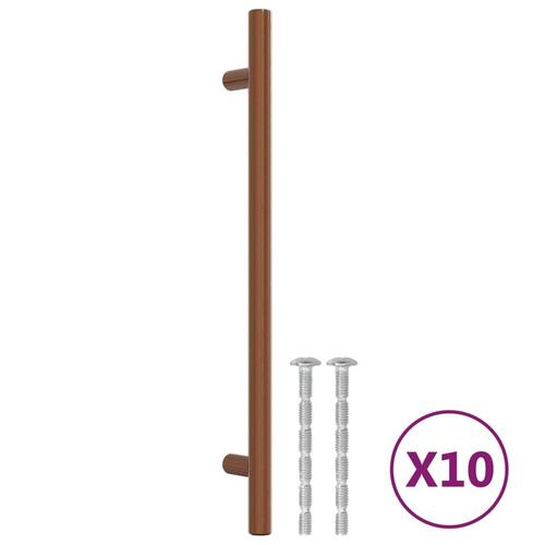 Skabshåndtag 10 stk. 192 mm rustfrit stål bronzefarvet