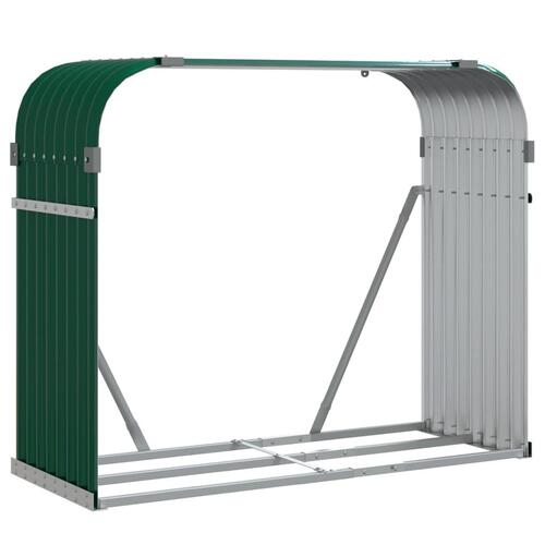 Brændestativ 120x45x100 cm galvaniseret stål grøn