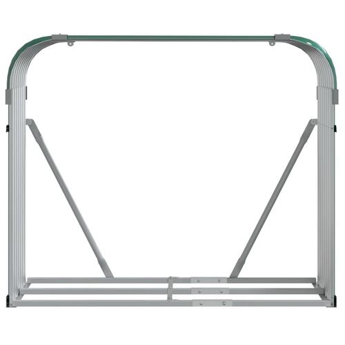 Brændestativ 120x45x100 cm galvaniseret stål grøn