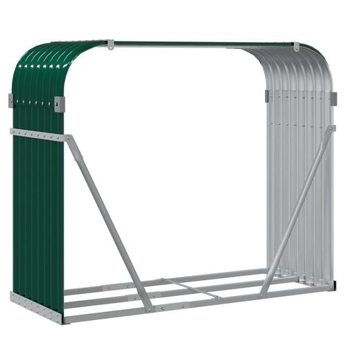 Brændestativ 120x45x100 cm galvaniseret stål grøn