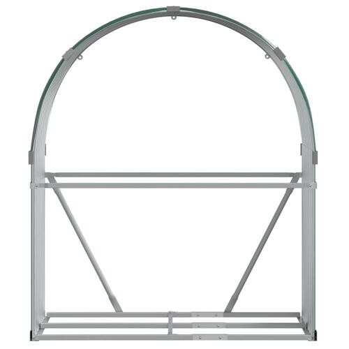Brændestativ 120x45x140 cm galvaniseret stål grøn