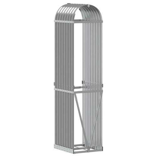 Brændestativ 40x45x170 cm galvaniseret stål lysegrå