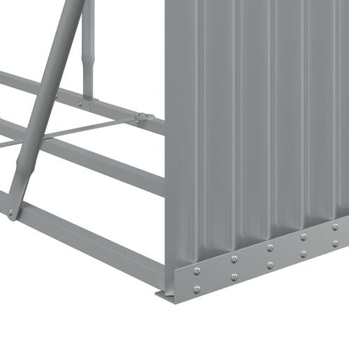 Brændestativ 234x45x100 cm galvaniseret stål lysegrå