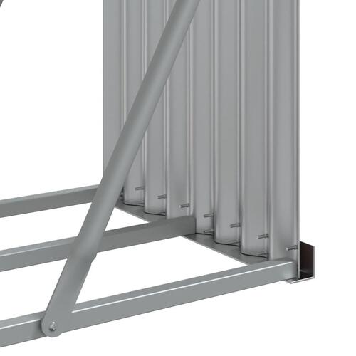 Brændestativ 234x45x100 cm galvaniseret stål lysegrå
