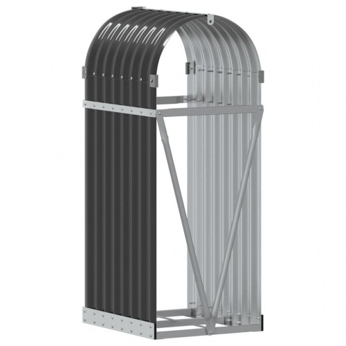 Brændeholder antracit 40×45×100 cm - galvaniseret stål