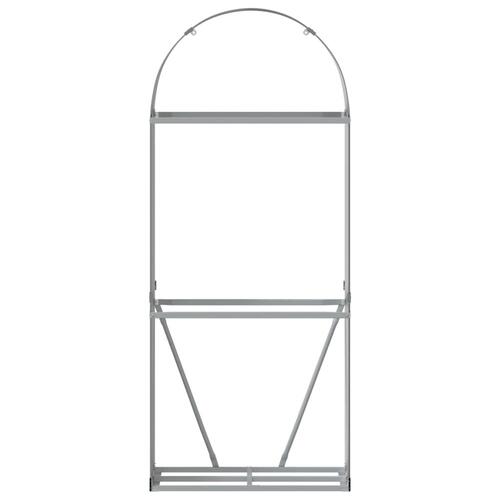 Brændestativ 80x45x190 cm galvaniseret stål antracitgrå
