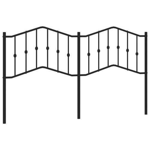 Sengegavl 160 cm metal sort
