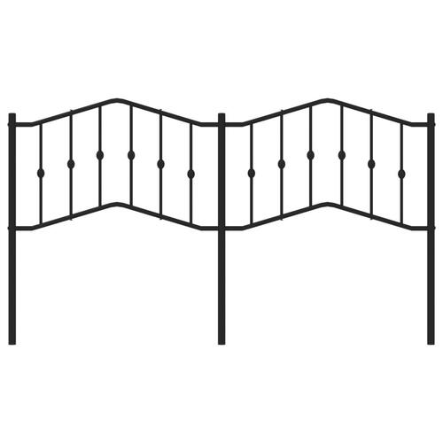 Sengegavl 160 cm metal sort