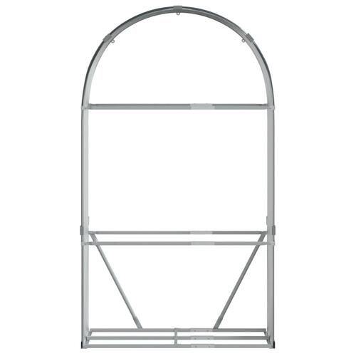 Brændestativ 120x45x210 cm galvaniseret stål antracitgrå