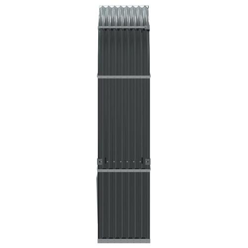 Brændestativ 120x45x210 cm galvaniseret stål antracitgrå