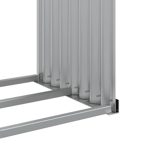 Brændestativ 120x45x210 cm galvaniseret stål antracitgrå