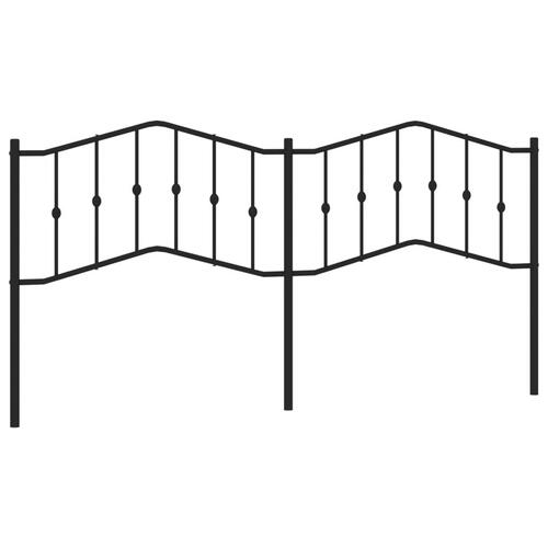 Sengegavl 193 cm metal sort