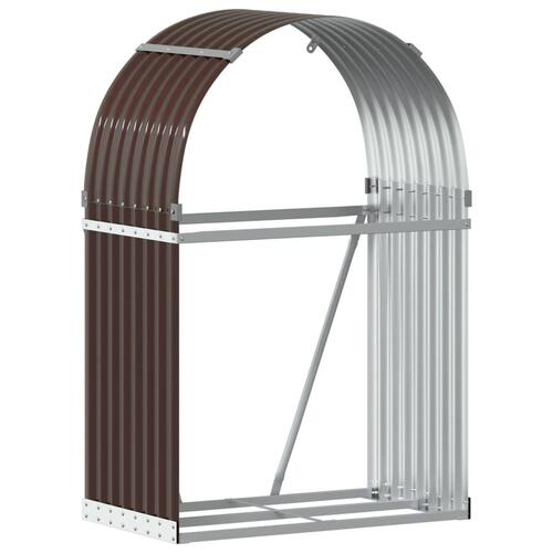 Brændestativ 80x45x120 cm galvaniseret stål brun