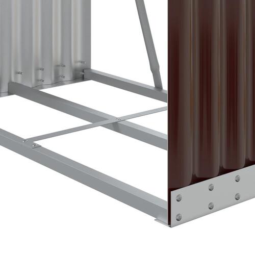 Brændestativ 80x45x120 cm galvaniseret stål brun