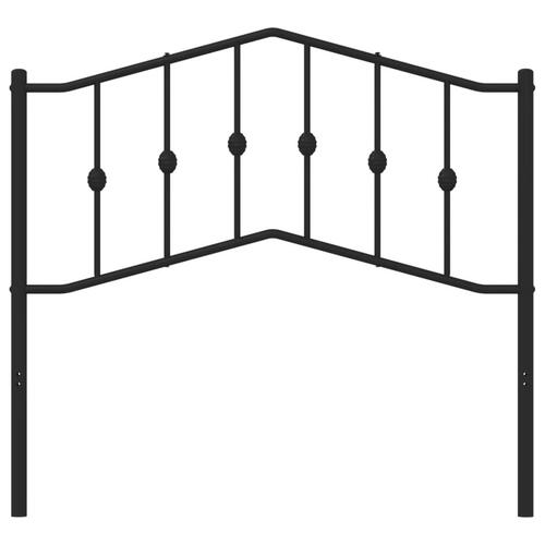 Sengegavl 100 cm metal sort