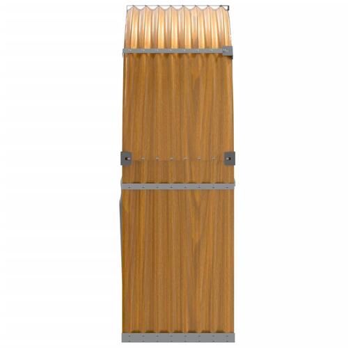 Brændestativ 120x45x140 cm galvaniseret stål lysebrun