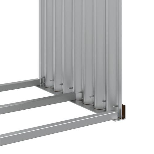 Brændestativ 120x45x140 cm galvaniseret stål lysebrun