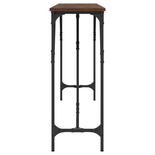 Konsolbord 200x29x75 cm konstrueret træ brun egetræsfarve
