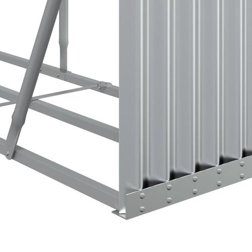 Brændestativ 234x45x100 cm galvaniseret stål sølvfarvet