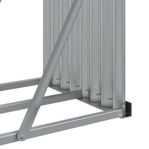 Brændestativ 234x45x100 cm galvaniseret stål sølvfarvet