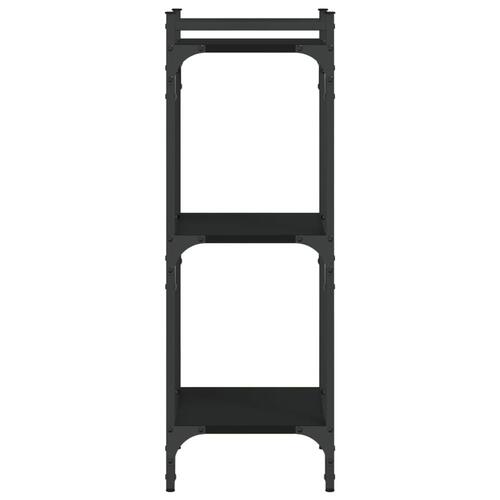 Bogreol med 3 hylder 40x30x86 cm konstrueret træ sort