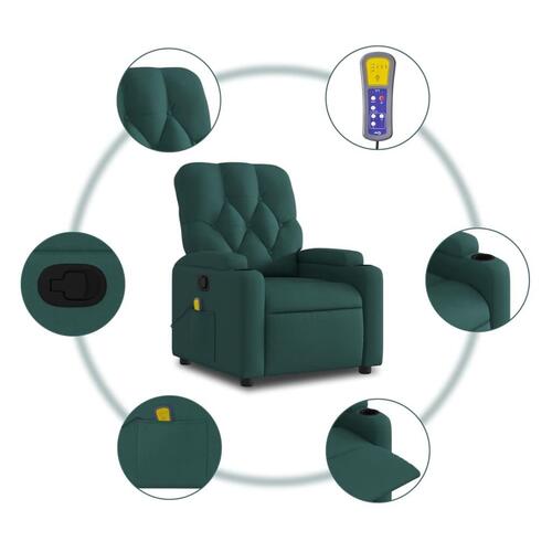 Massagestol stof mørkegrøn