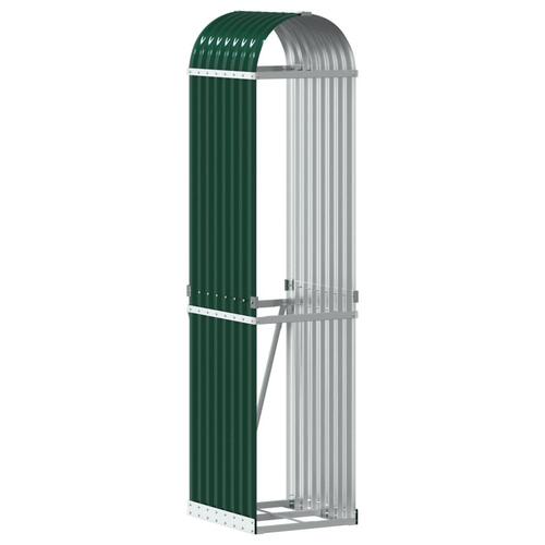 Brændestativ 40x45x170 cm galvaniseret stål grøn