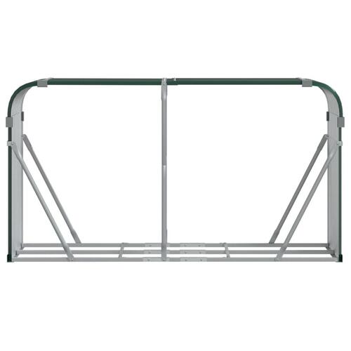 Brændestativ 180x45x100 cm galvaniseret stål grøn