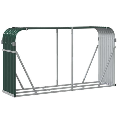 Brændestativ 180x45x100 cm galvaniseret stål grøn