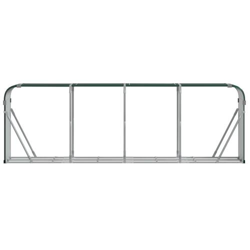 Brændestativ 300x45x100 cm galvaniseret stål grøn