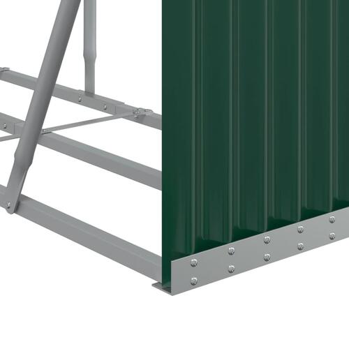 Brændestativ 300x45x100 cm galvaniseret stål grøn