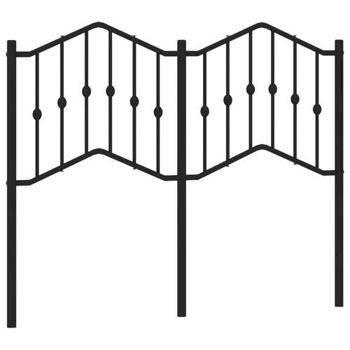 Sengegavl 120 cm metal sort