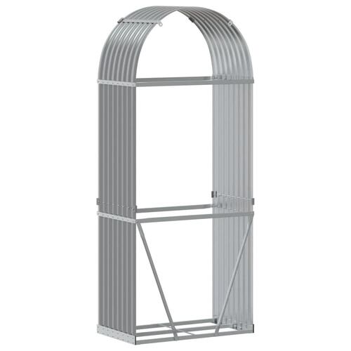 Brændestativ 80x45x190 cm galvaniseret stål lysegrå
